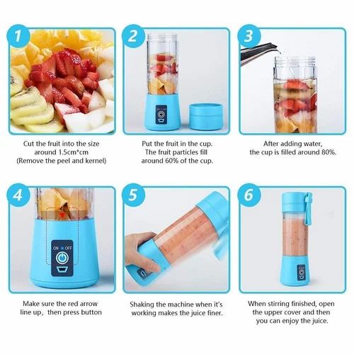 6 Blade Portable USB Juicer